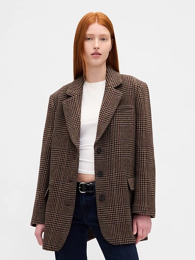 Oversized Wool-Blend Blazer