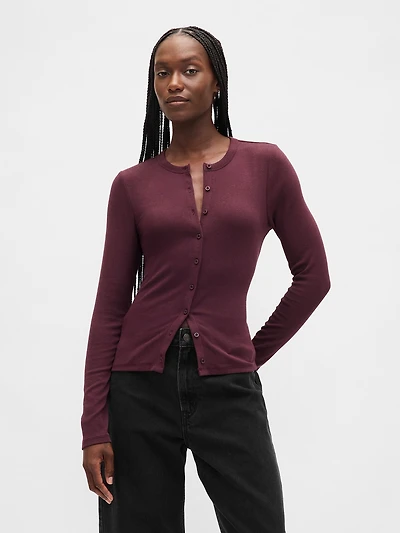 Modern Crewneck Cardigan