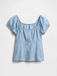 Kids Denim Babydoll Top