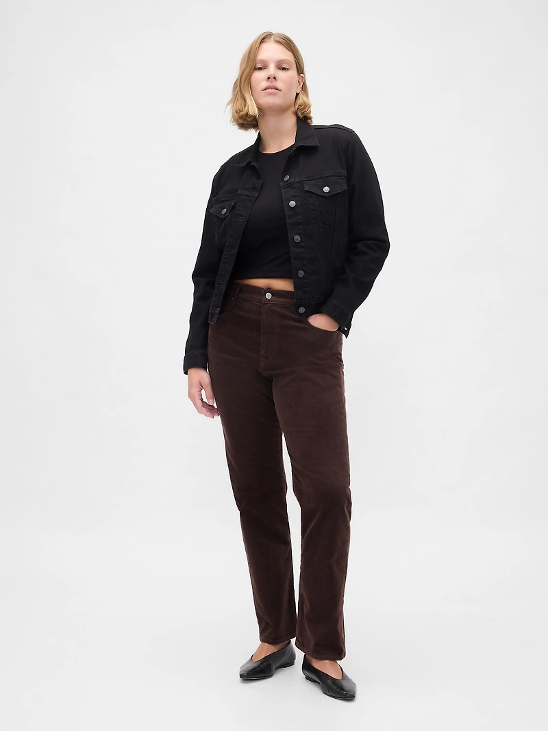 High Rise Corduroy '90s Straight Jeans