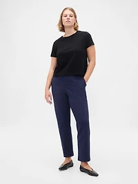 High Rise Ponte Slim Crop Pants