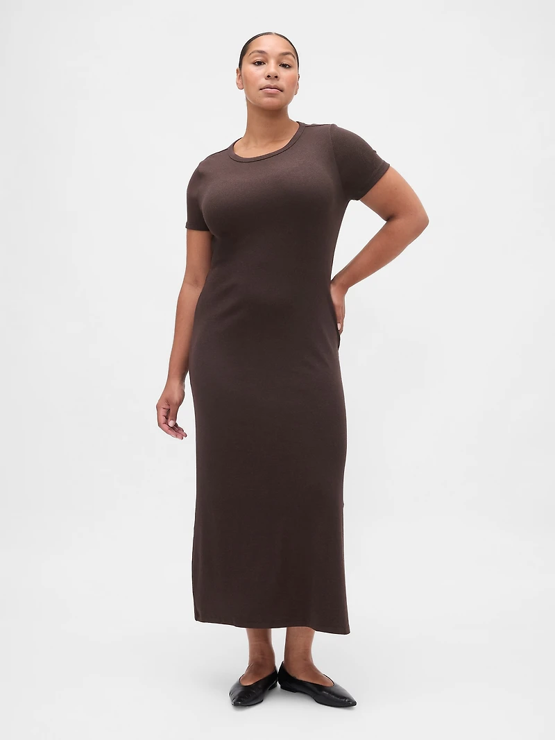 Modern Rib Maxi T-Shirt Dress