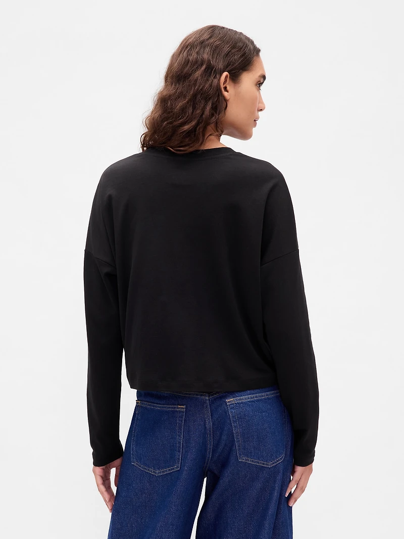 Supima® Cotton Oversized Crop T-Shirt