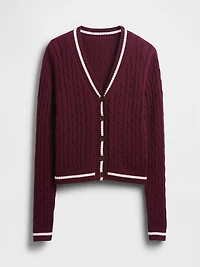 100% Cotton Cable-Knit Cardigan