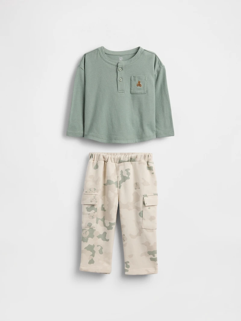 Baby Pocket Henley Outfit Set