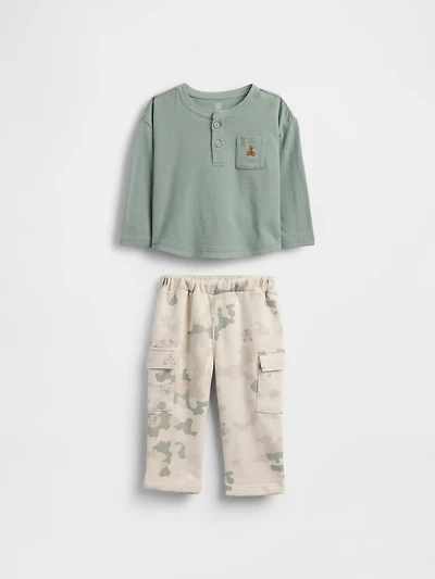 Baby Pocket Henley Outfit Set