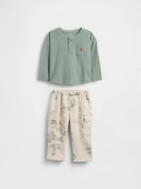 Baby Pocket Henley Outfit Set