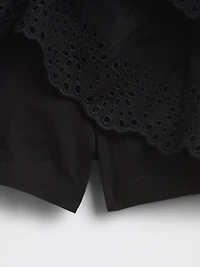 Eyelet Ruffle Mini Skort