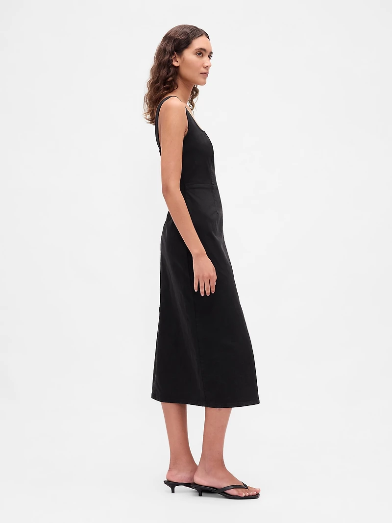 Denim Bodycon Midi Dress