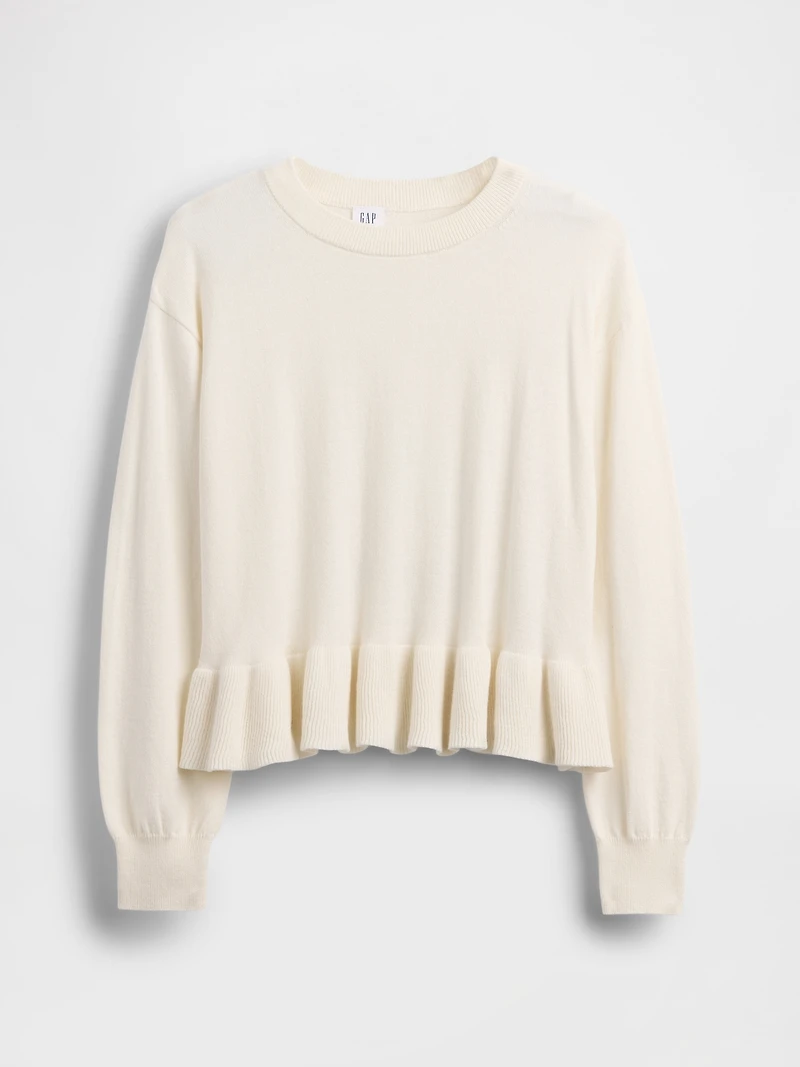 Kids Relaxed Peplum Sweater