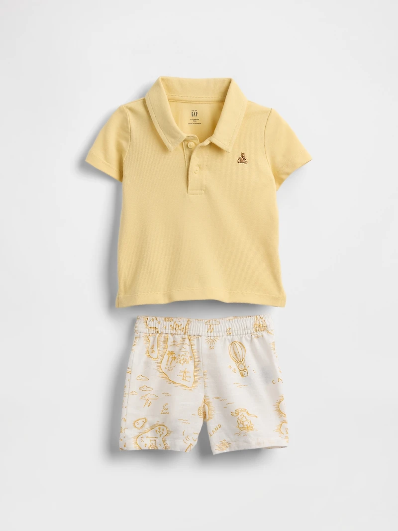 Baby Polo Shirt Outfit Set