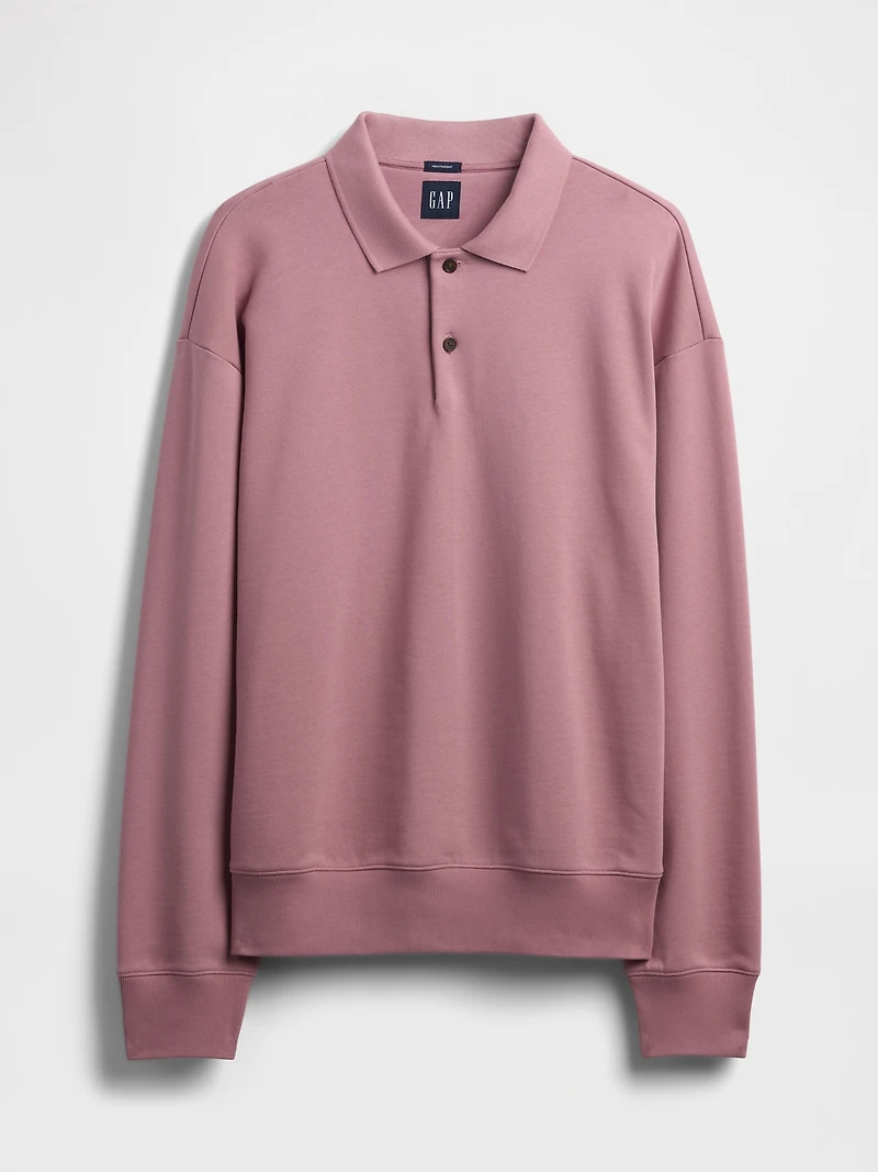 Heavyweight Oversized Polo Shirt Sweatshirt