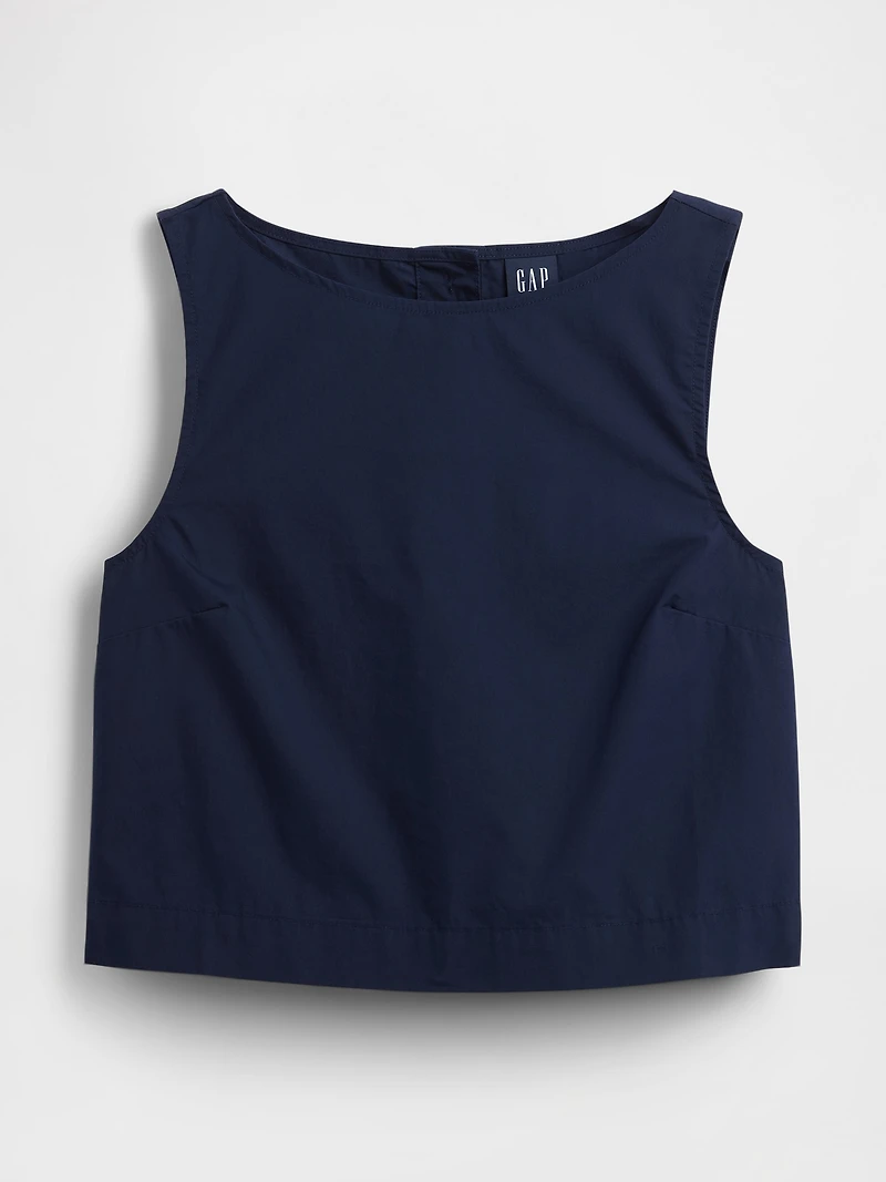 Boatneck Shell Crop Tank Top