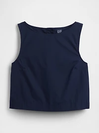 Boatneck Shell Crop Tank Top