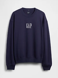 Chandail en coton ouaté épais surdiMen'sionné à logo