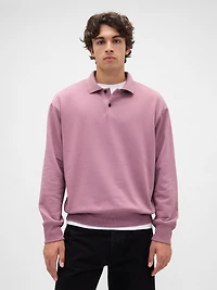 Heavyweight Oversized Polo Shirt Sweatshirt