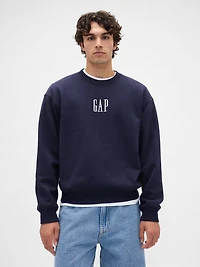 Chandail en coton ouaté épais surdiMen'sionné à logo