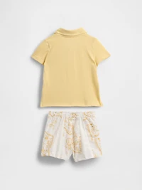 Baby Polo Shirt Outfit Set