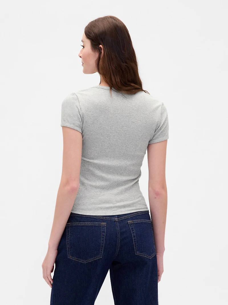 Modern Rib Scoop Crop T-Shirt