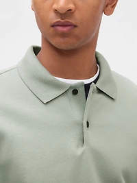 Heavyweight Oversized Polo Shirt Sweatshirt