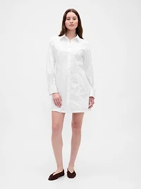 Organic Cotton Poplin Mini Shirtdress