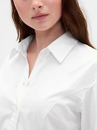 Organic Cotton Poplin Mini Shirtdress