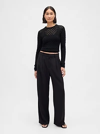 Pointelle Sweater