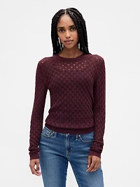 Pointelle Sweater