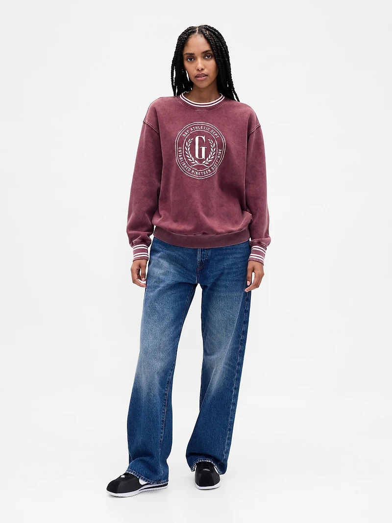 VintageSoft Oversized Logo Sweatshirt