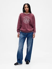 VintageSoft Oversized Logo Sweatshirt