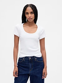 Modern Rib Scoop Crop T-Shirt