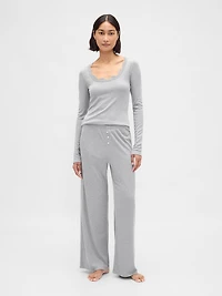 Mini Rib Lace-Trim PJ Top