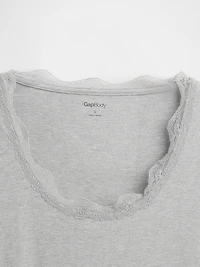 Mini Rib Lace-Trim PJ Top