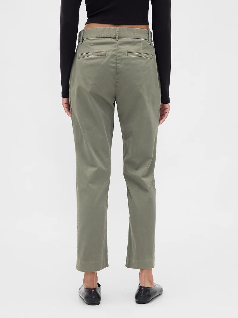 Mid Rise Straight Khakis