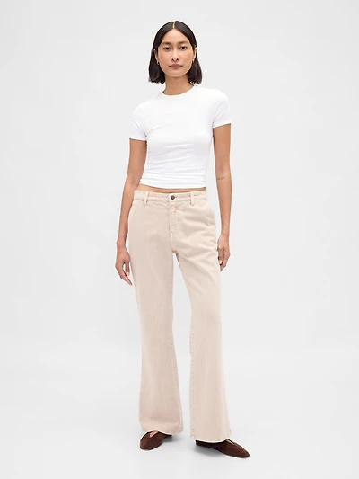 Low Rise Flare Khakis