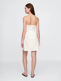 Linen-Blend Mini Dress