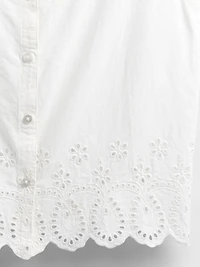 Linen-Blend Embroidered Vest