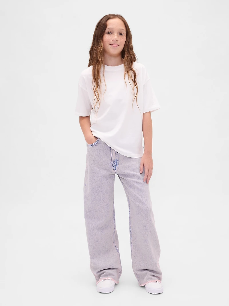 Kids Low Rise Stride Wide-Leg Jeans
