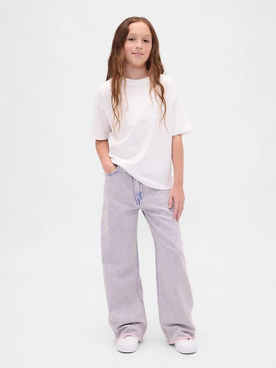 Kids Low Rise Stride Wide-Leg Jeans