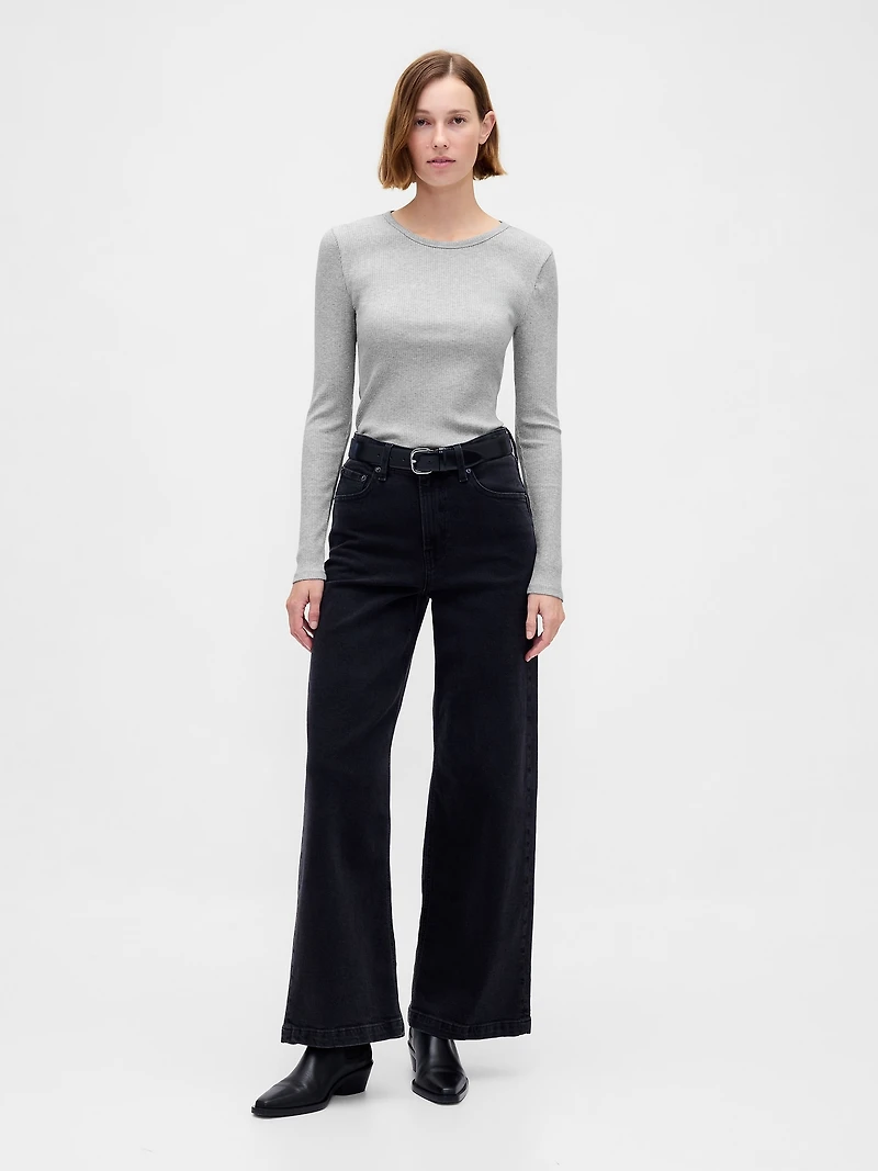 Modern Compact Rib Crop T-Shirt