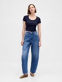 Modern Rib Scoop Crop T-Shirt