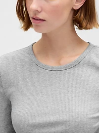 Modern Compact Rib Crop T-Shirt