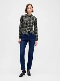 Flannel Fitted Plaid Shirt