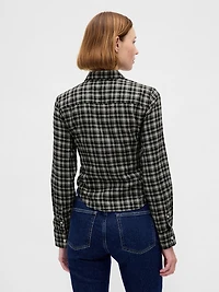 Flannel Fitted Plaid Shirt