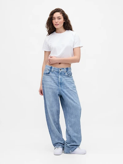 Jean ballon en tricot de denim x BÉIS