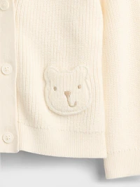 Baby Bear-Pocket Cardigan Sweater