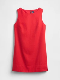 Linen-Blend Mini Shift Dress