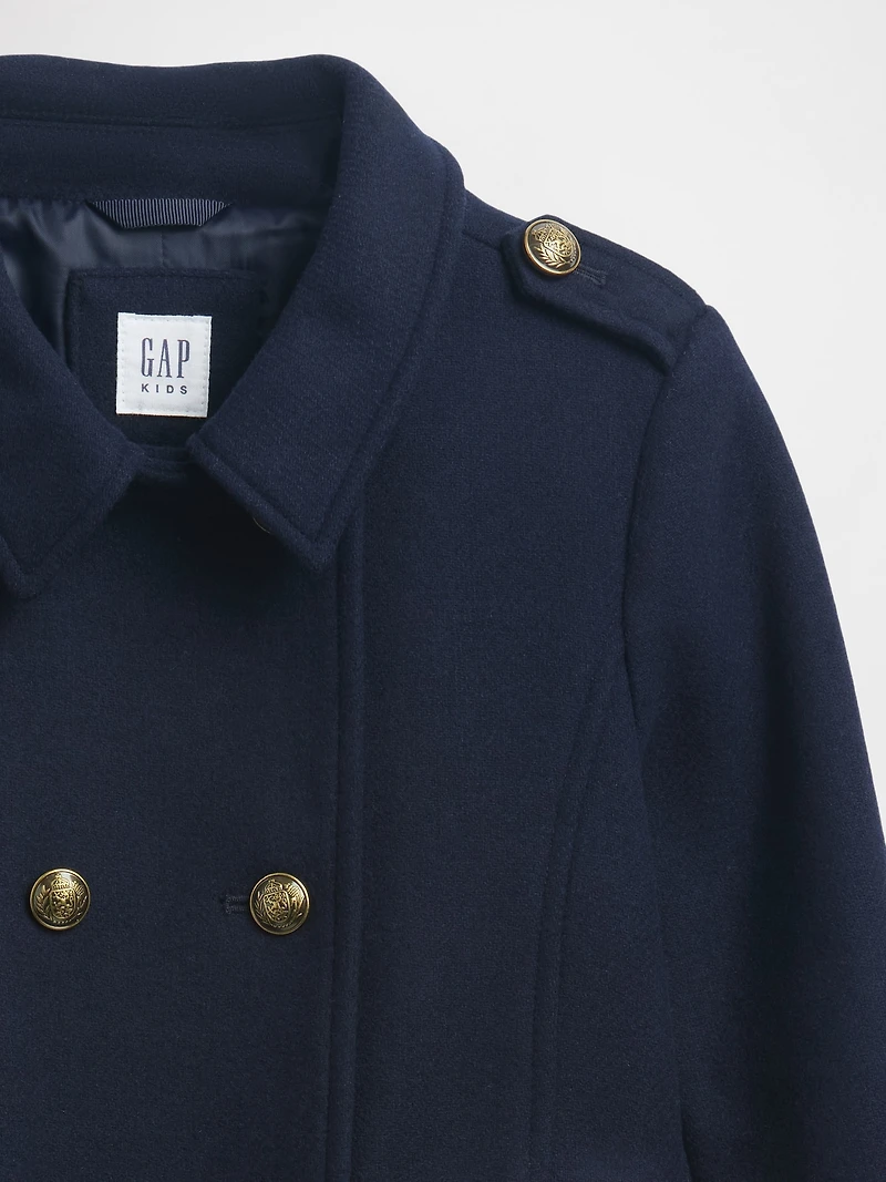 Kids Wool-Blend Peacoat