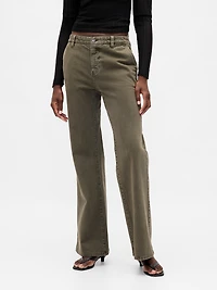 Low Rise Flare Khakis