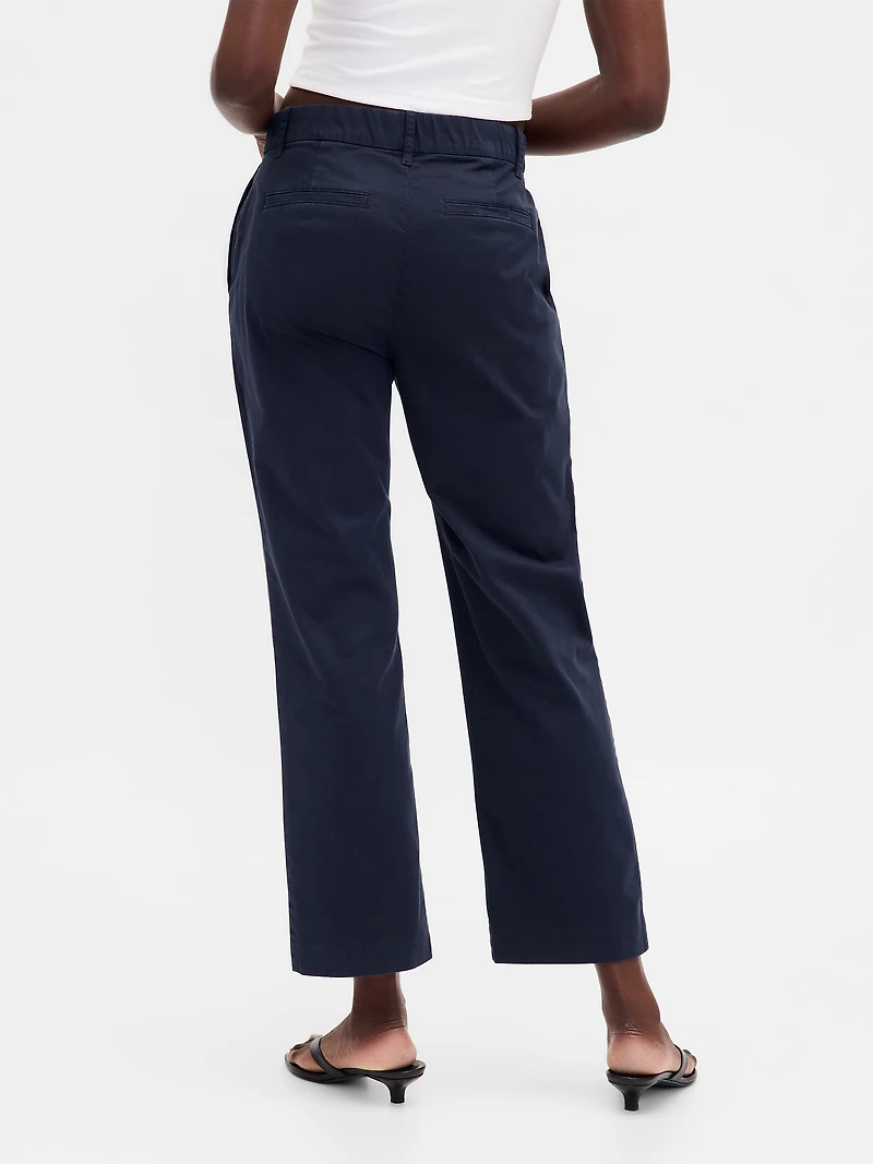 Mid Rise Straight Khakis